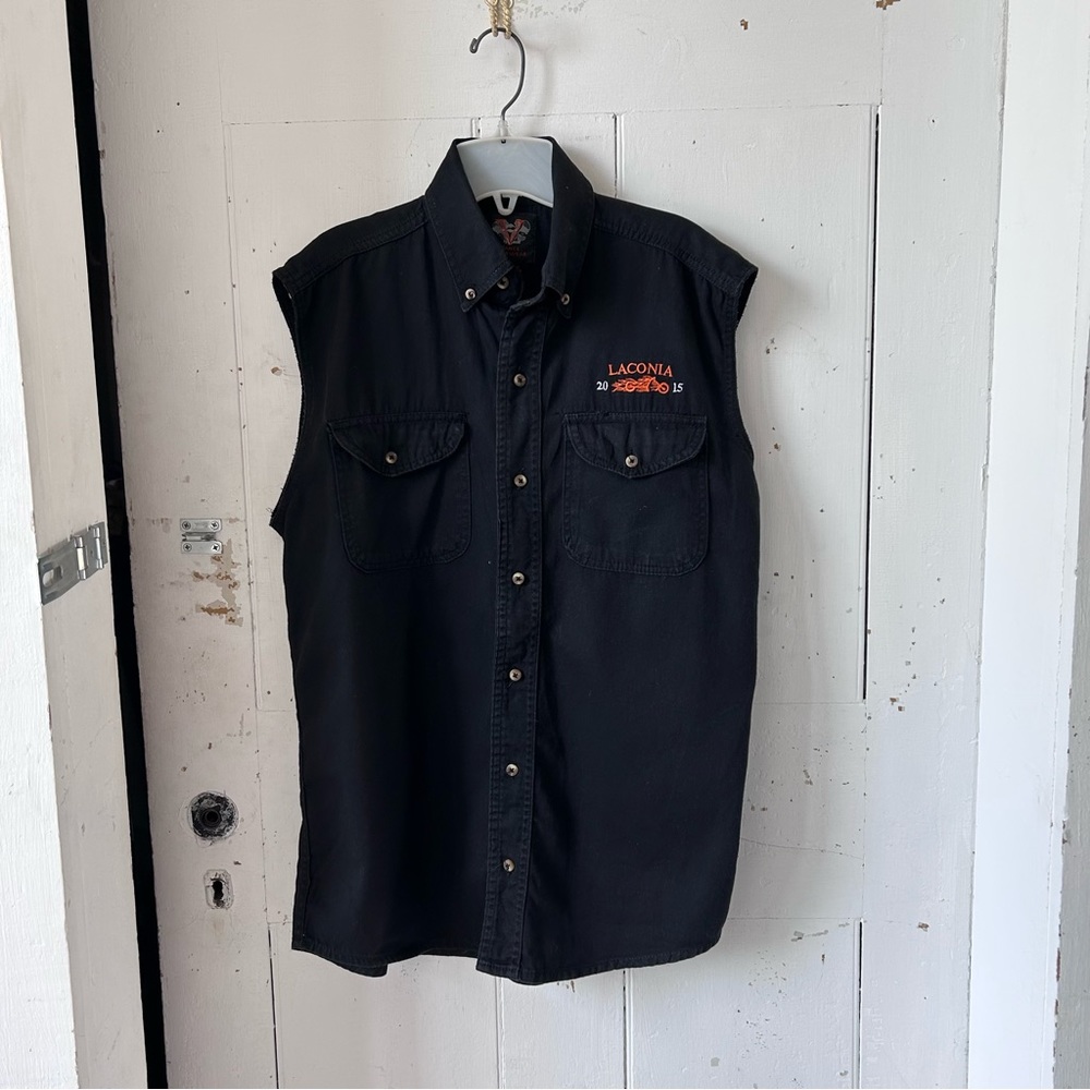Vance Biker Wear Laconia 2015 Vest Button Down Shirt - Picture 2 of 13